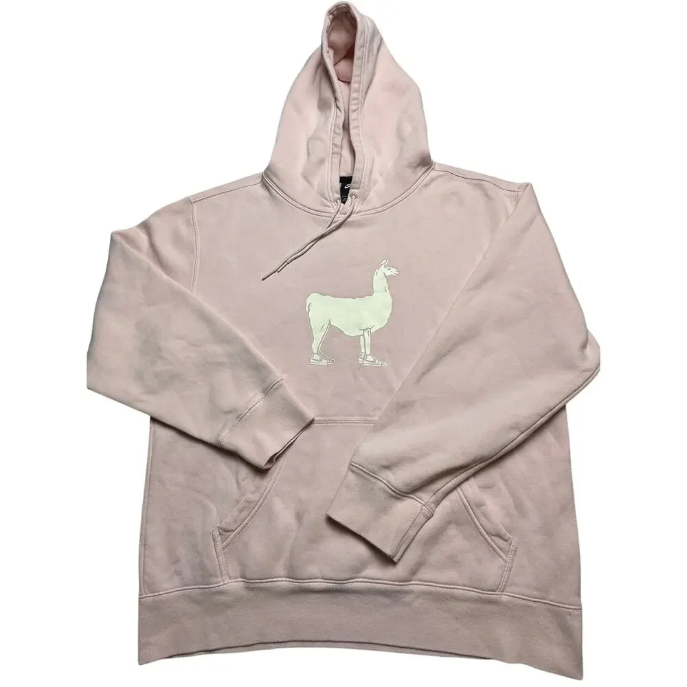 Nike SB Paul The Llama Hoodie Mens Large Pink Skateboarding Fleece Pullover L